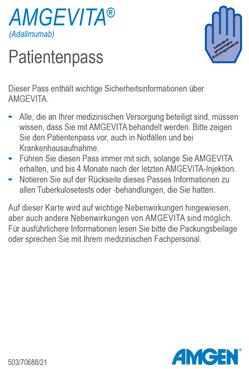 AMGEVITA Patientenpass