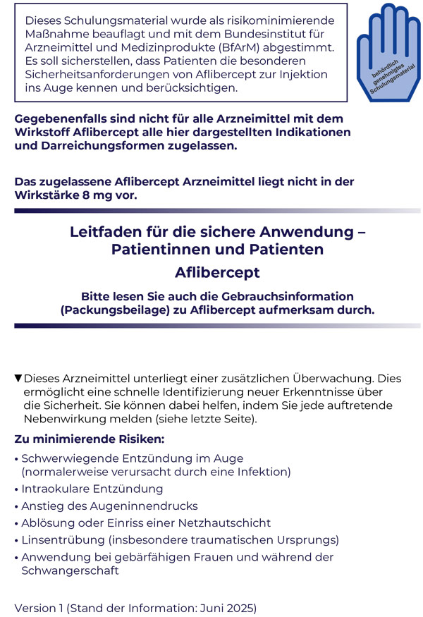 Leitfaden für die sichere Anwendung – Patientinnen und Patienten