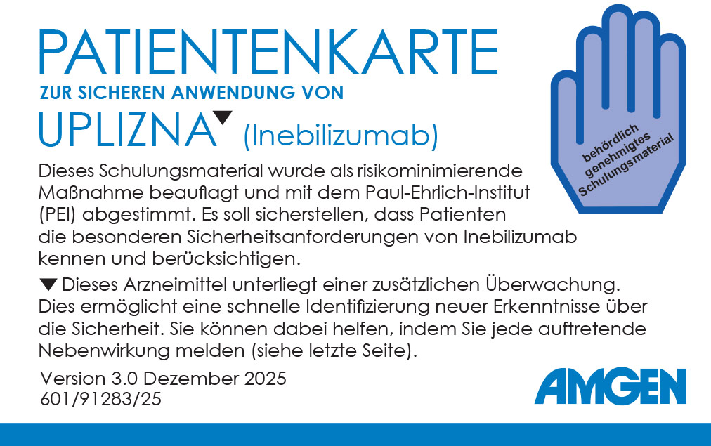 UPLIZNA<sup>®</sup> Patientenkarte
